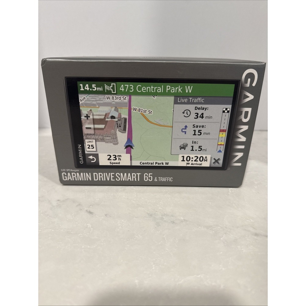 Garmin Drive Smart 65 & Traffic Automotive Navigator GPS 6.95'' Live Routes NEW